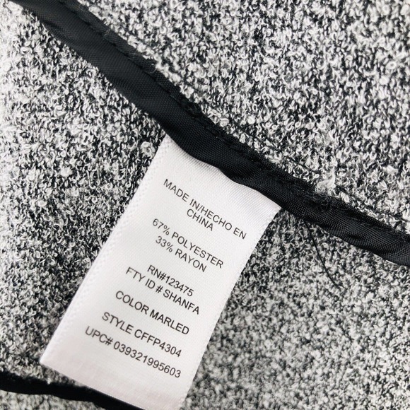 Gray Moto Jacket Catherine Malandrino Runway Sz M Marled Asymmetrical Zip Shanfa - Picture 11 of 12